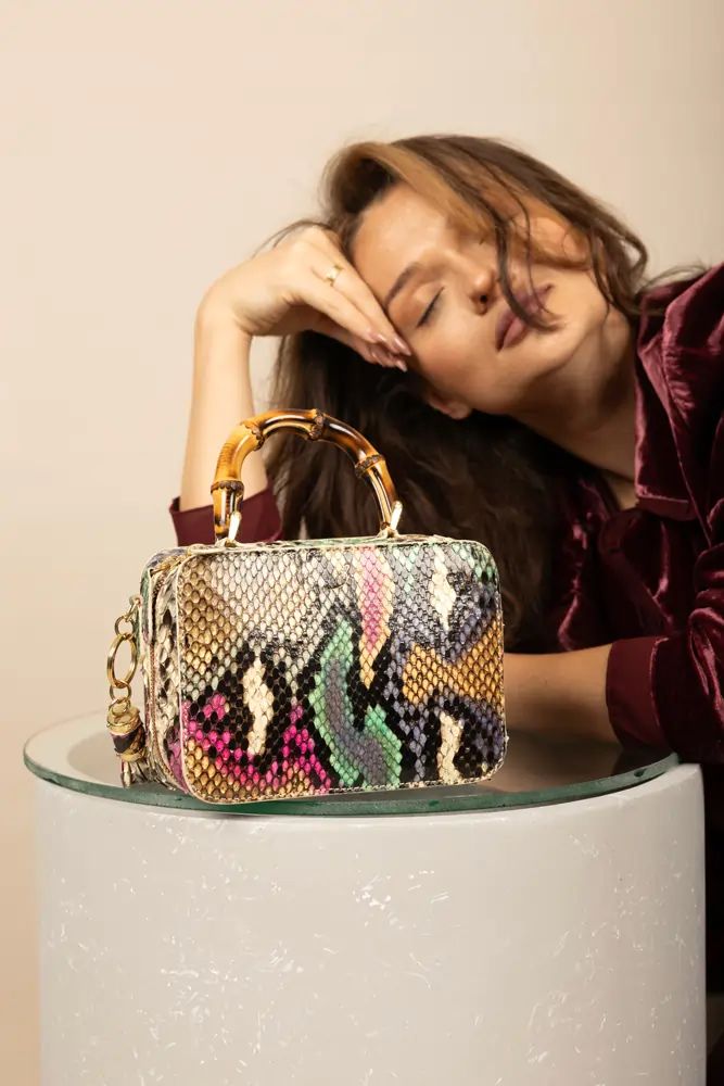 Felicità Real Python Crossbody Bag (2)