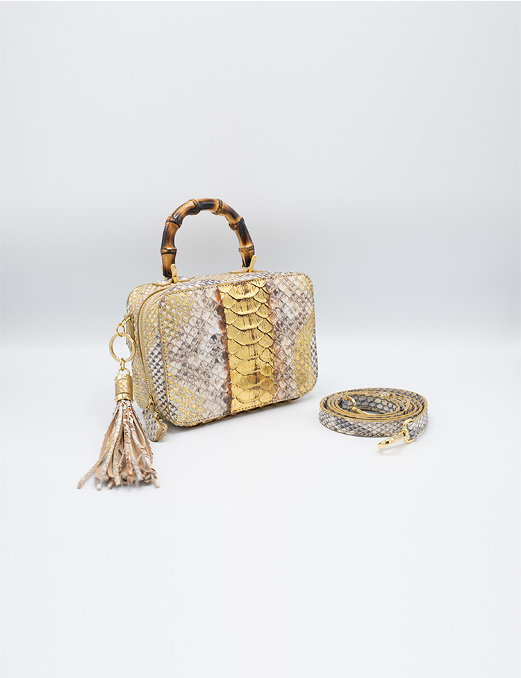 Luce Real Python Crossbody Bag