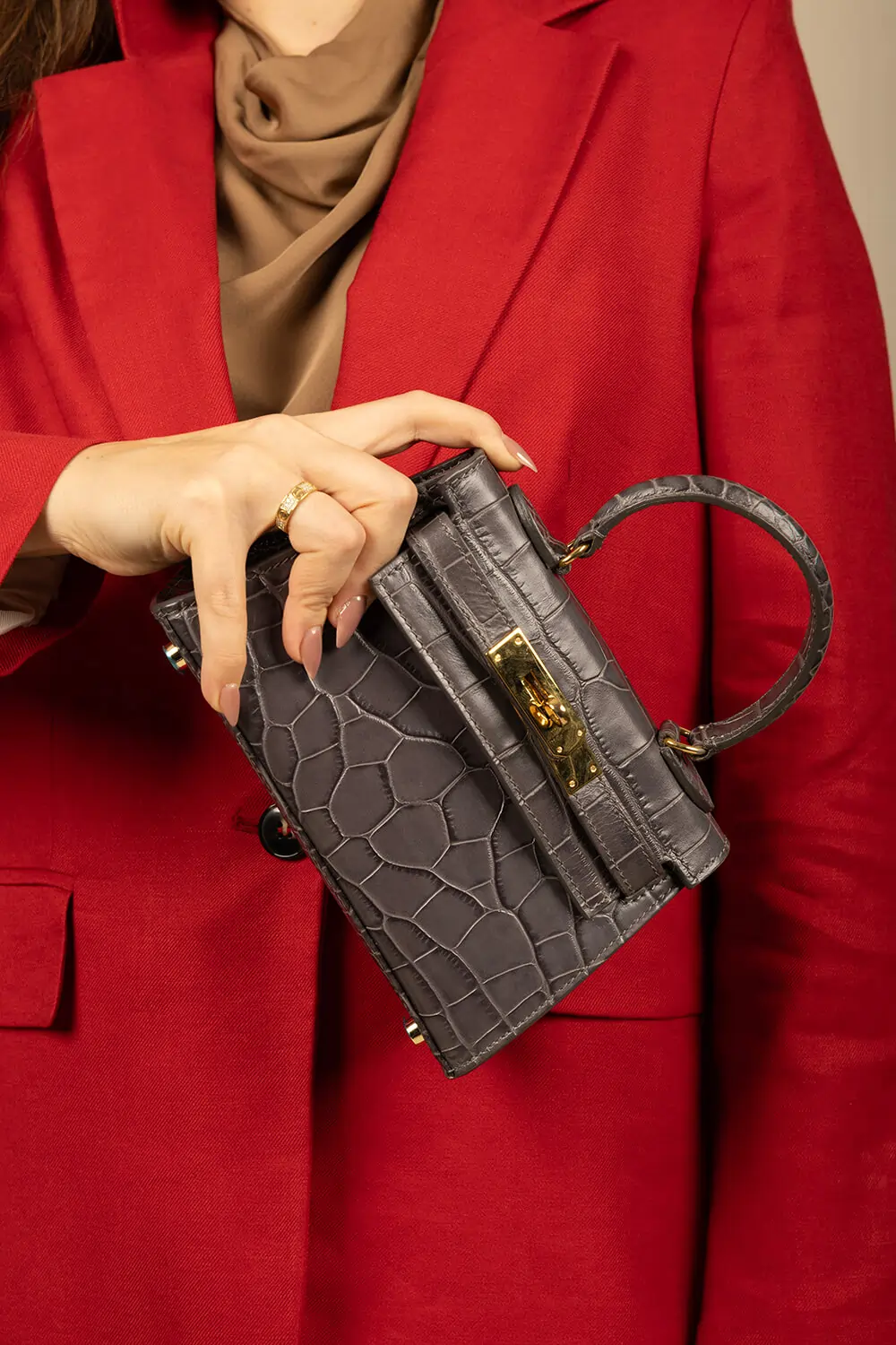 Splendore Croco Print Mini Bag (3)