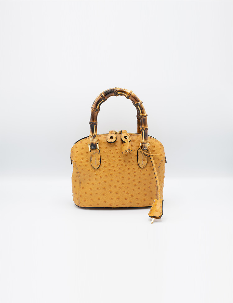 Stile Printed Ostrich Handbag