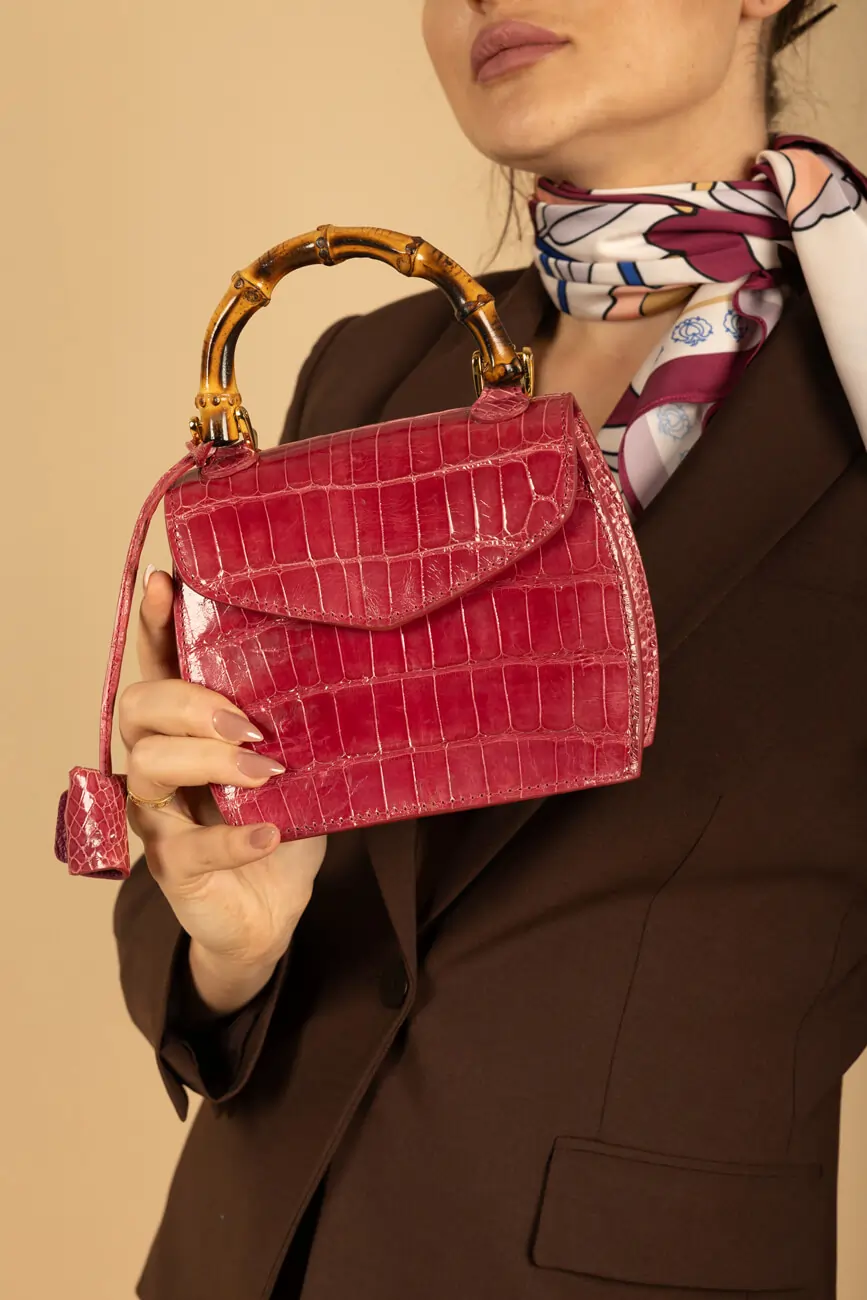 Venezia Real Belly Crocodile Skin Sling Bag