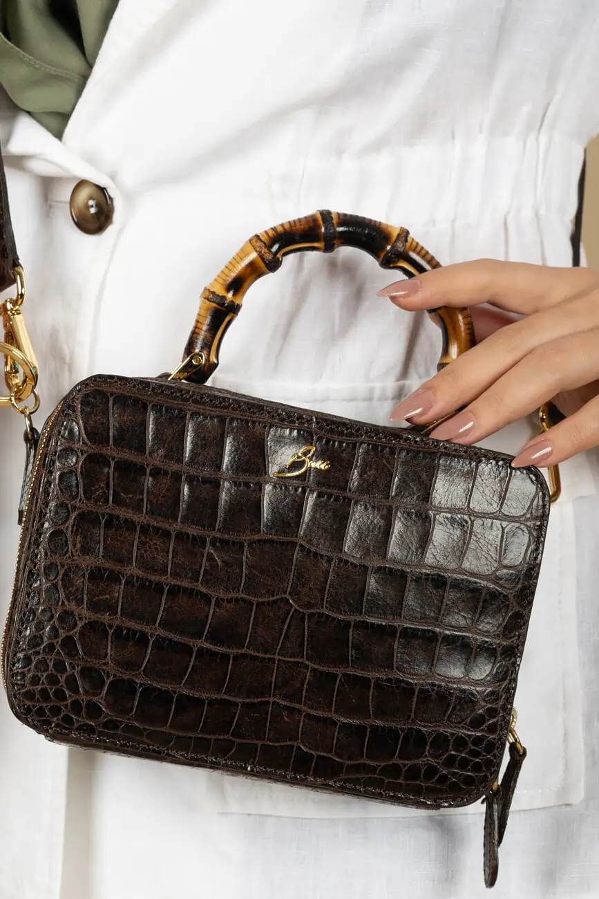 AURORA CROCO PRINT CROSSBODY BAG