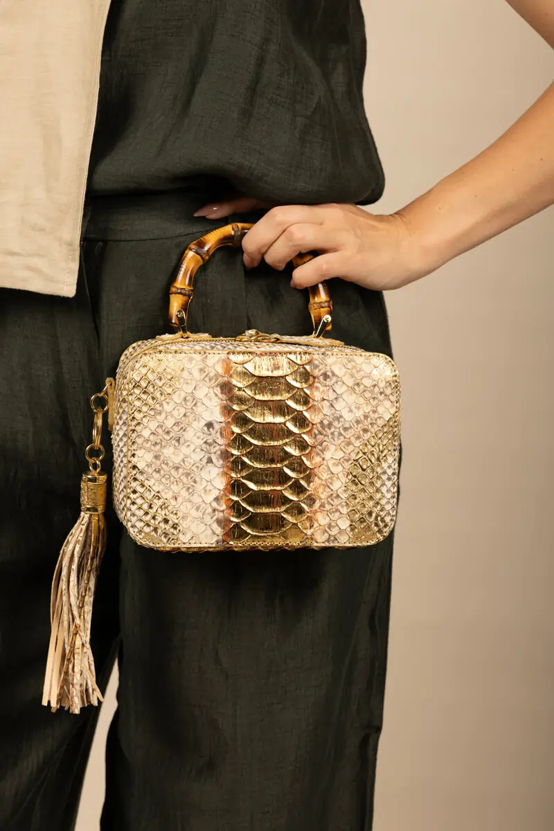 LUCE REAL PYTHON CROSSBODY BAG