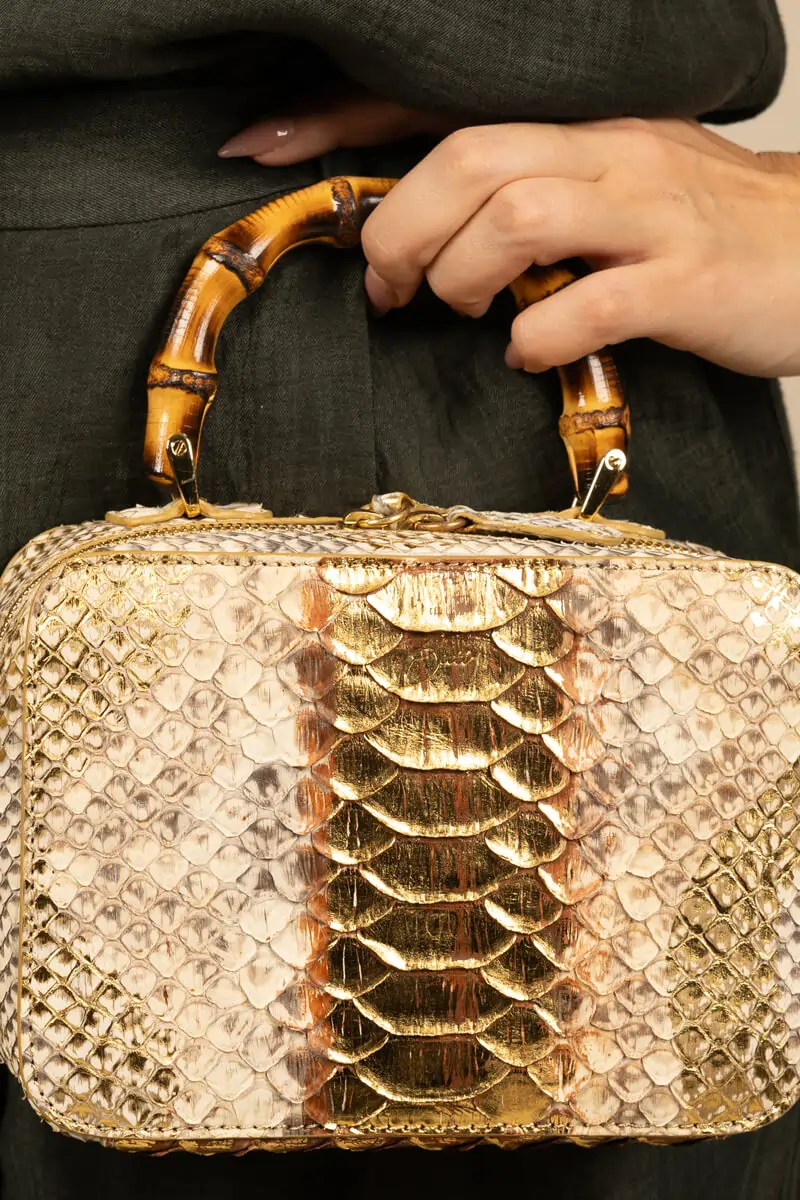 LUCE REAL PYTHON CROSSBODY BAG