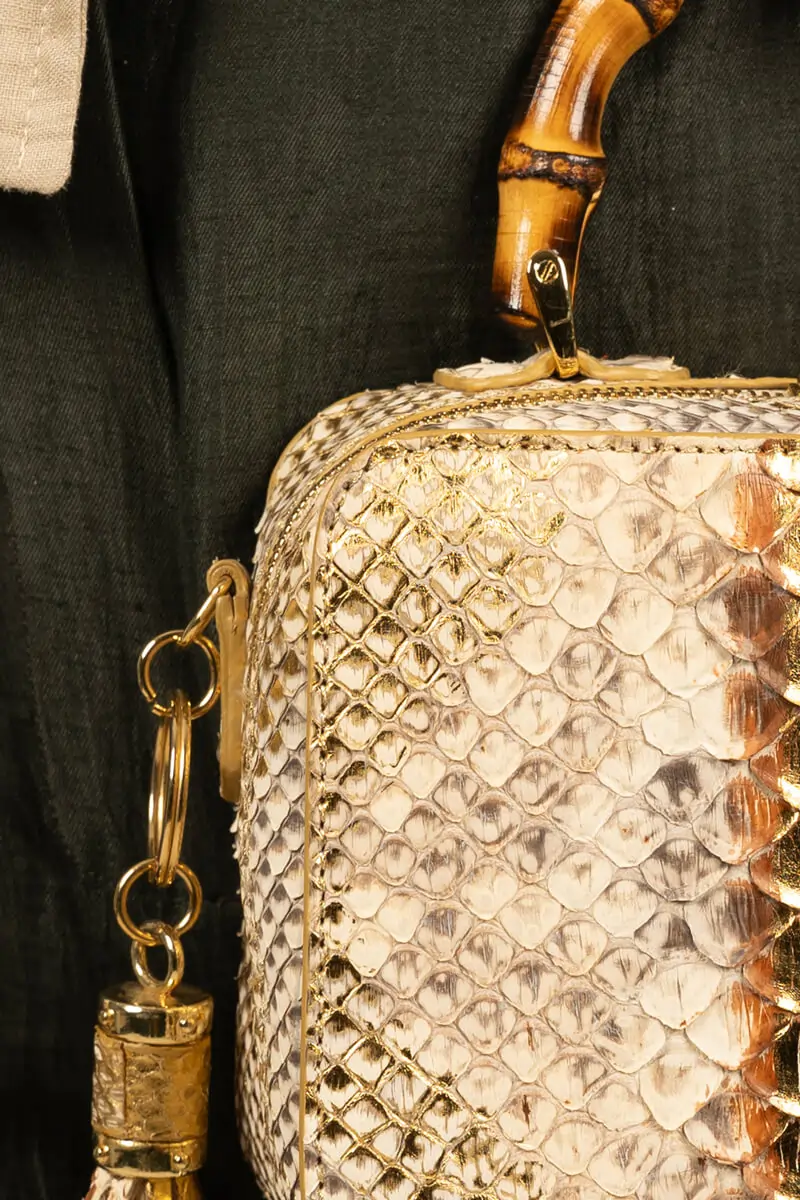 LUCE REAL PYTHON CROSSBODY BAG