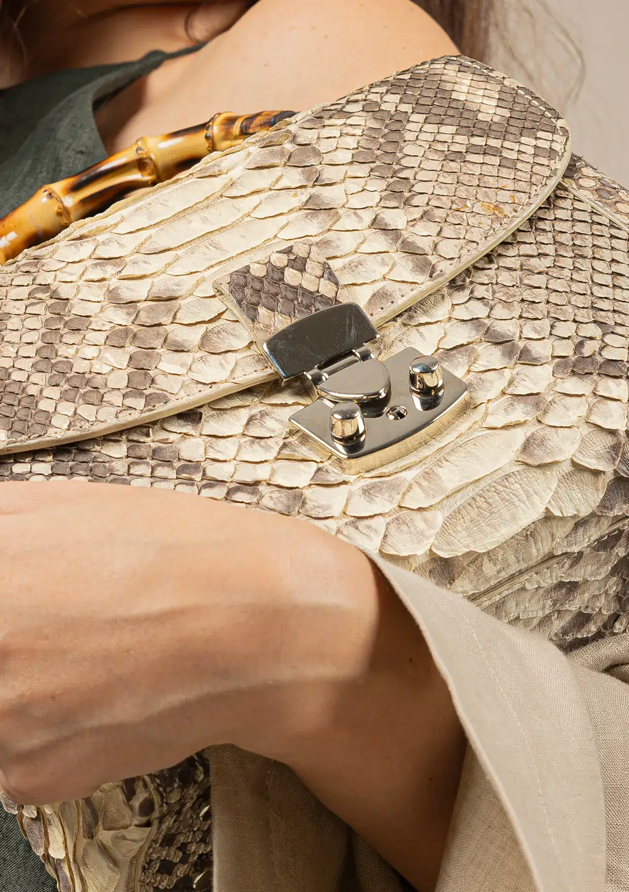 SPLENDIDA PYTHON LEATHER HANDBAG